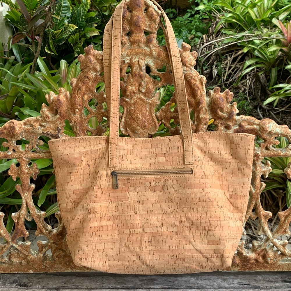 Elegant Floral Cork Tote Bag - Picture 6 of 16